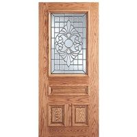 new design wooden door with glass