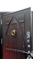 flat design steel wooden armored door