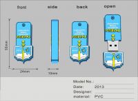 Promotional Gift Custom USB 2.0 with  3D Design