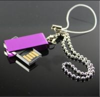 Slim Metal USB Drive Keychain