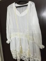 OEM Linen Loose Top with Tassel