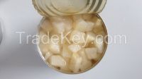 canned pear diced in syrup with good quality