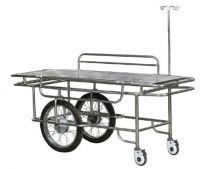 Stainless steel stretcher with 2 big 2 small wheels