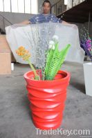 Square fiberclay flower pot in big size