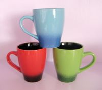 Color glazed ceramic mugs, porcelain daily use tea& coffee set