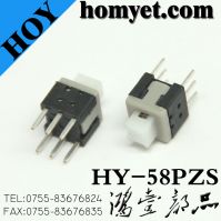 6 Pin DIP Type Push Button Switch/Key Switch with Lock Function (Hy-58pzs)