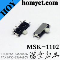 High Quality Mini Type SMD Slide Switch 3pin 2 Position Toggle Switch (MSK-1102)