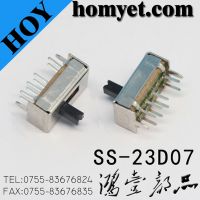 8pin DIP Type Slide Switch with Metal Casing (SS-23D07)