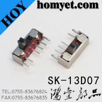 High Quality 4Pin Three-position Slide Switch/Push button Switch(HY-SK13D07)
