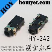 2.5mm Phone Jack Connector with SMT Type 6pin Registration Mast (HY-242)