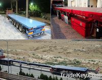 Flat-bed semi trailer