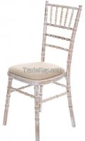 limewash Wood Chiavari Chair, White color, 2years warranty/YXZJ-ZML