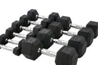 Fixed Hex rubber coated dumbbell bs1007