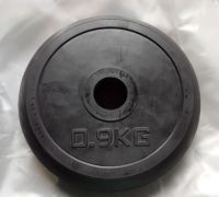 Rubber coated dumbbell plates