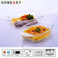 Eco-Friendly Clear Borosilicate Glass Baking Dish For Oven And Dishwasher