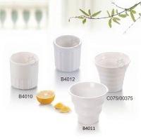 2.75 inch Japanese style KTV fast food buffet restaurant plastic white melamine mug coffee cup drinkware tableware
