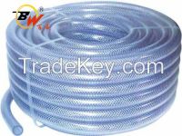 3/4" x 85 M Clear Braided PVC straight air hose reinforced garden hose