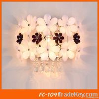 Modern acrylic flower decoration crystal wall lamp