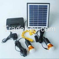 Solar home system with 4pcs 2w LED lights and 3.4w solar panel