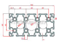 90x180 Industrial Light Aluminium Profile