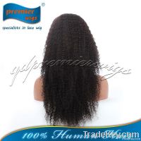 24'' kinky curl 100% human hair lace wig Brazilian hair full lace wig