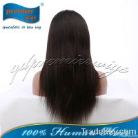 18'' Straight 100% human hair lace wig Brazilian hair full lace wig