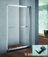 Semi frameless sliding shower screen