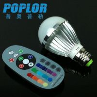 5W / RGB colorful / remote LED bulb lamp / intelligent lamp / LED remote control bulb / remote control distance : 5M