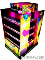 supermarket cardboard pallet display for gift bags retail