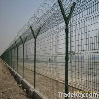 Airport mesh fence/high security weld fence mesh(with barbed wire)