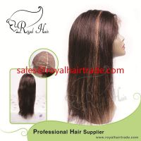 Top Quality 100% Virgin Human hair straight natural color 8-24inch glueless full lace wig