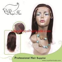Top Quality High Density Straight Natural Color 8-24inch100% Virgin Brazilian Human Hair Full Lace Wig