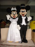 Good micky&minnie adult  mascot costume