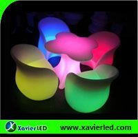 LED Furniture table and chair in a set
