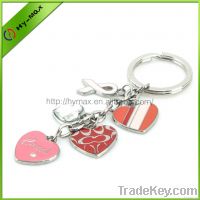 Love shaped customized keychain