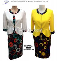 Yellow/White jacket Color circle plus size clothing