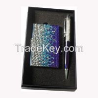 Crystal Business card Case & Crystal Stylus Pen