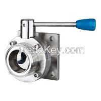 stainless steel Sanitary Mancon Welded/Threaded Butterfly Valve(304/316L)