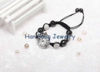 Silver Plated Shamballa Bead Bracelet Wholesale Clear Crystal Shamballa Watch Bracelet for Gift NP10172-1