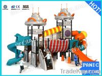 Outdoor Plastic Tube Playground Slides UFO-004