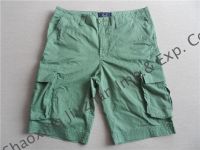 men's cotton solid cargo shorts