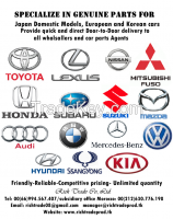 Worldwide provider of new and used car parts in taiwan and Thailand