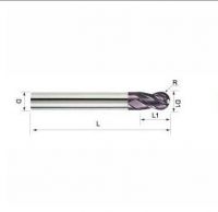 Solid Carbide 4 Flutes Ball Nose End Mill