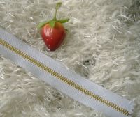 Number 5 Metal Long Chain and Finished Zipper with Cord, Various Colors and Finishing are Available, with Double Stitch