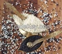 Hulled Black and white sesame seeds