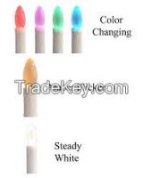 cheap white or multi-colored layered white pillar candle