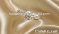 Elegant 925 Sterling Silver Freshwater Lovely Heart Pearl Earring