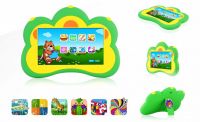 7-inch educational toy Child Tablet PC,with tailor-made game applications and Rubber finishing with soft texture