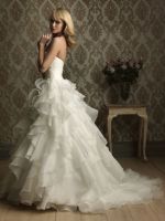 Ball Gown Strapless Sweetheart Floor Length Organza Wedding Dress