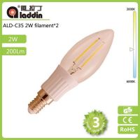 led filament C35 2*1w filament led light